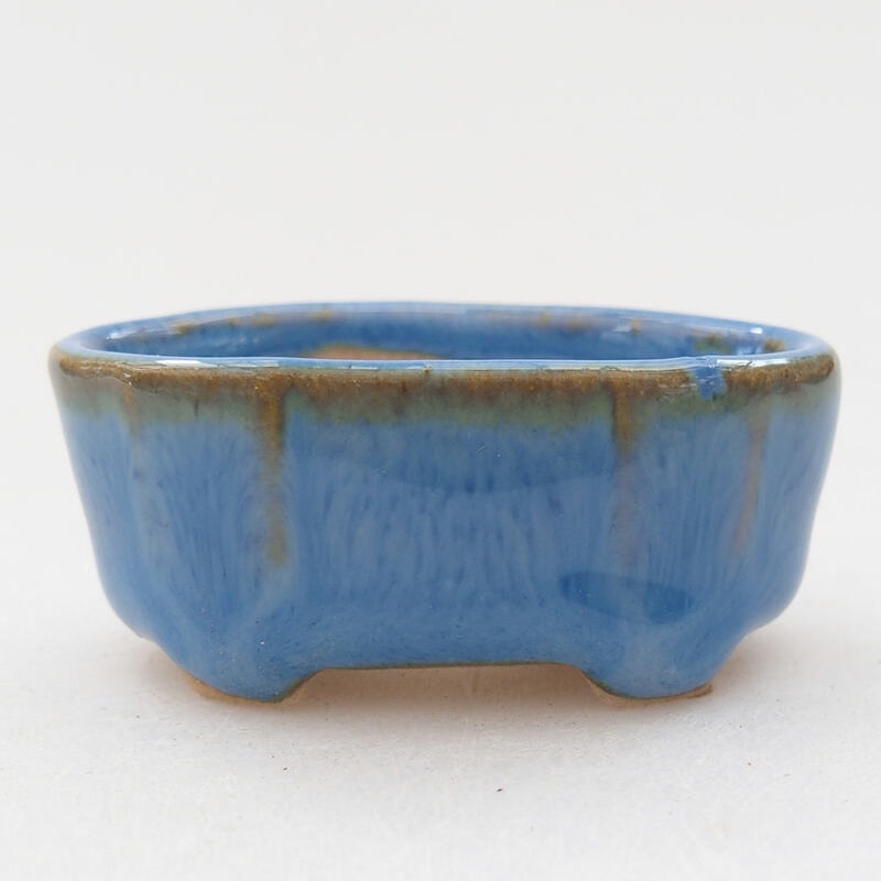 Mini-Bonsaischale 4 x 2,5 x 2 cm, Farbe blau