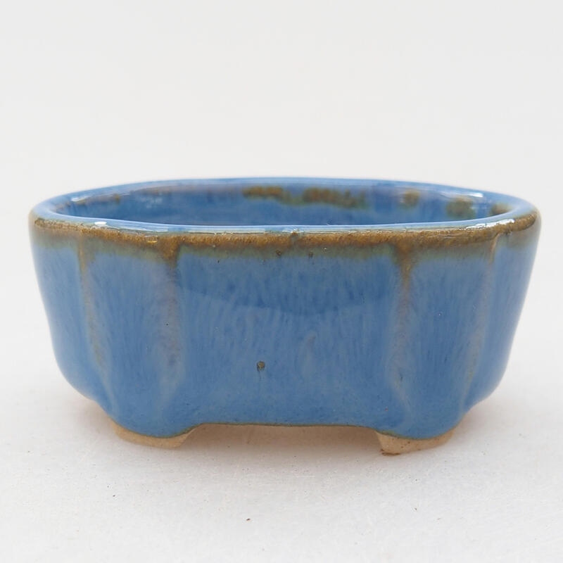 Mini-Bonsaischale 4 x 2,5 x 2 cm, Farbe blau