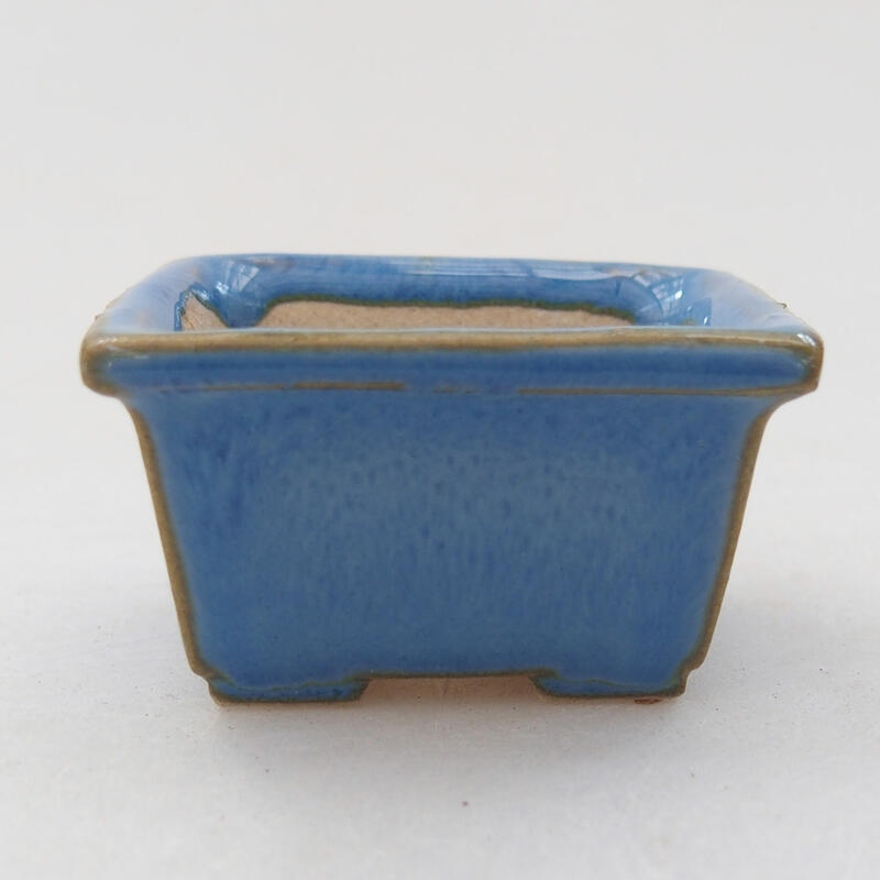Mini-Bonsaischale 4 x 3,5 x 2,5 cm, Farbe blau