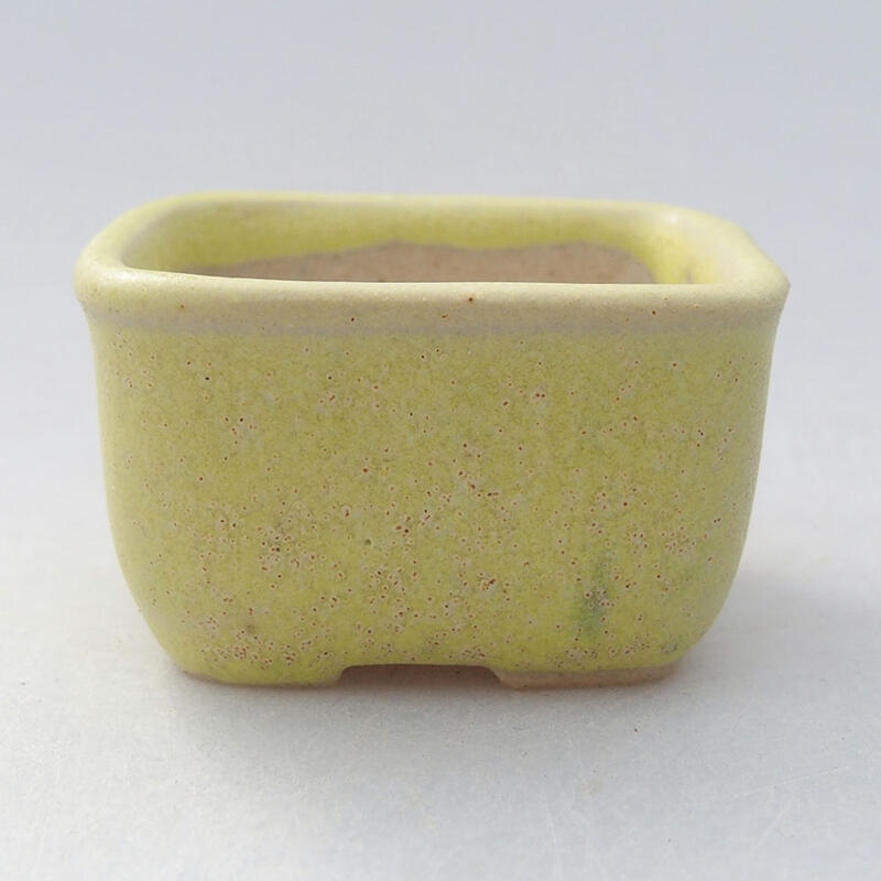 Mini-Bonsaischale 4 x 3,5 x 2 cm, Farbe gelb