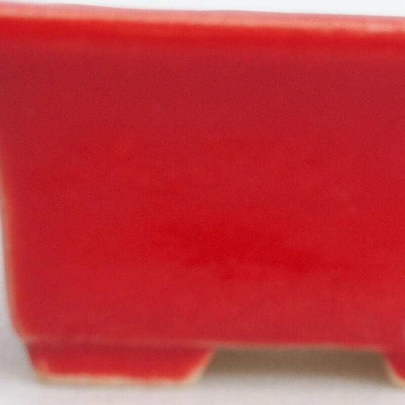 Mini-Bonsaischale 4 x 3 x 2 cm, Farbe rot