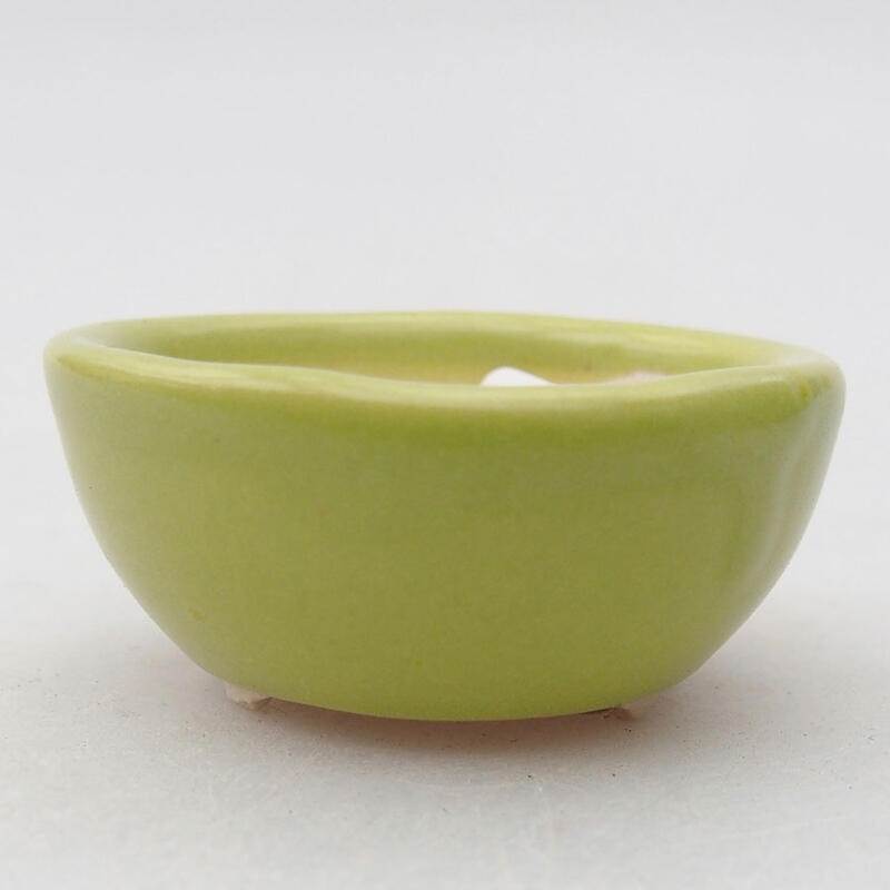 Mini-Bonsaischale 4 x 4 x 1,5 cm, Farbe grün