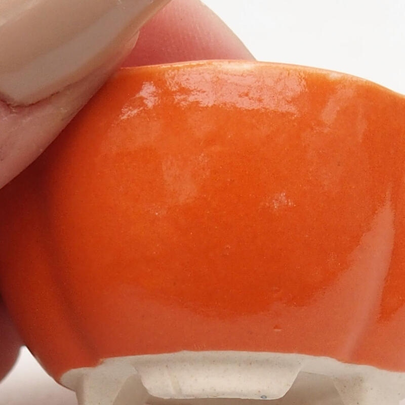 Mini-Bonsaischale 4 x 4 x 2,5 cm, Farbe Orange