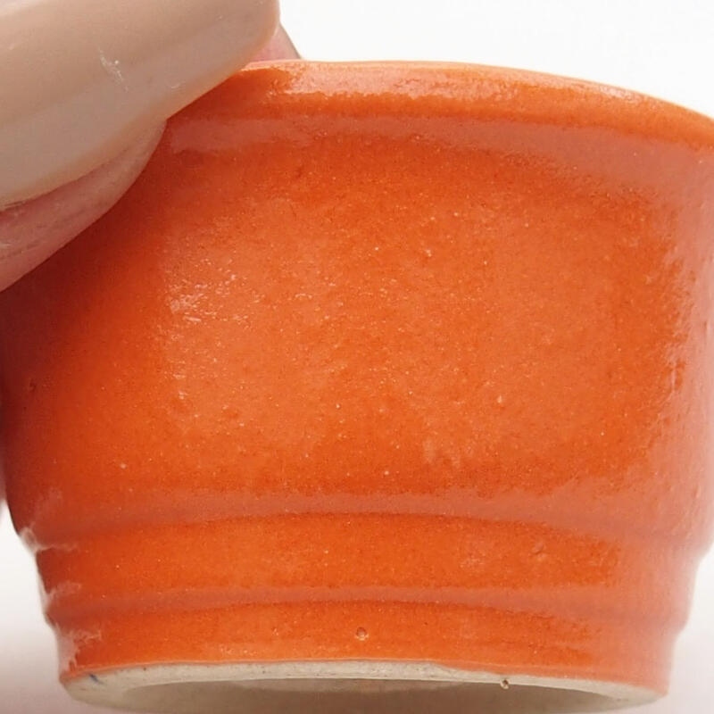 Mini-Bonsaischale 4 x 4 x 2,5 cm, Farbe Orange