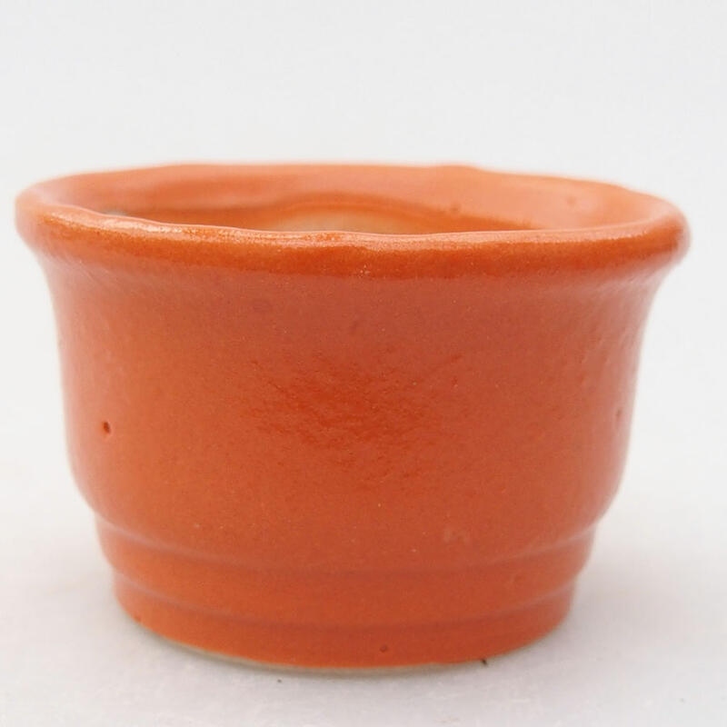 Mini-Bonsaischale 4 x 4 x 2,5 cm, Farbe Orange
