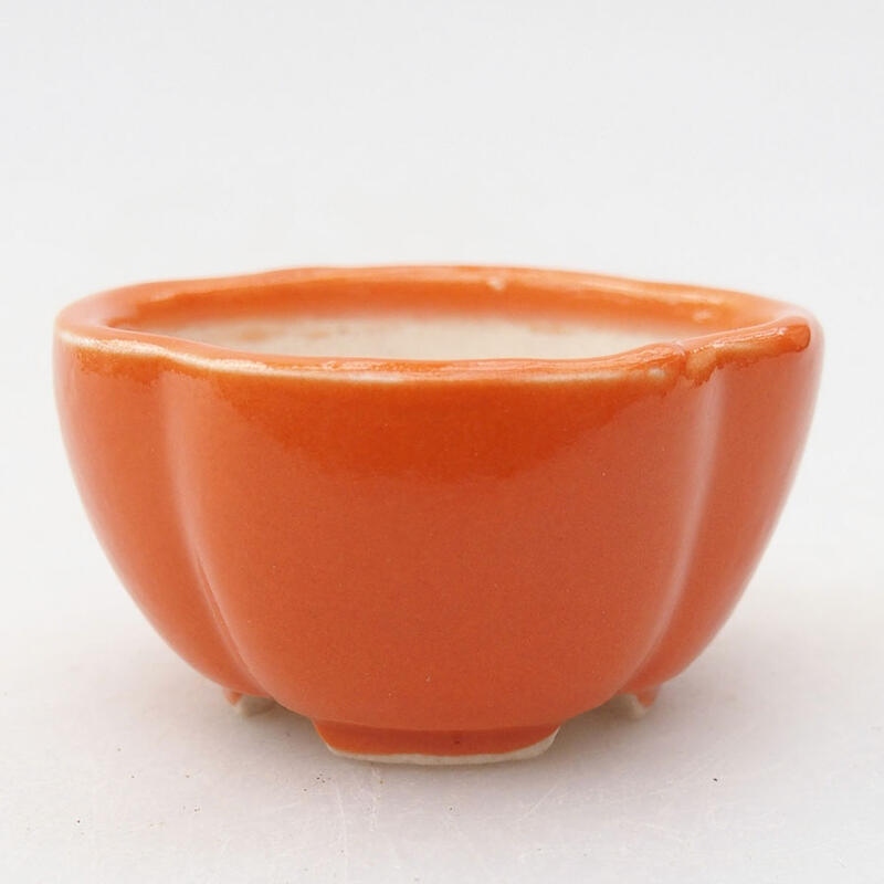 Mini-Bonsaischale 4 x 4 x 2,5 cm, Farbe Orange