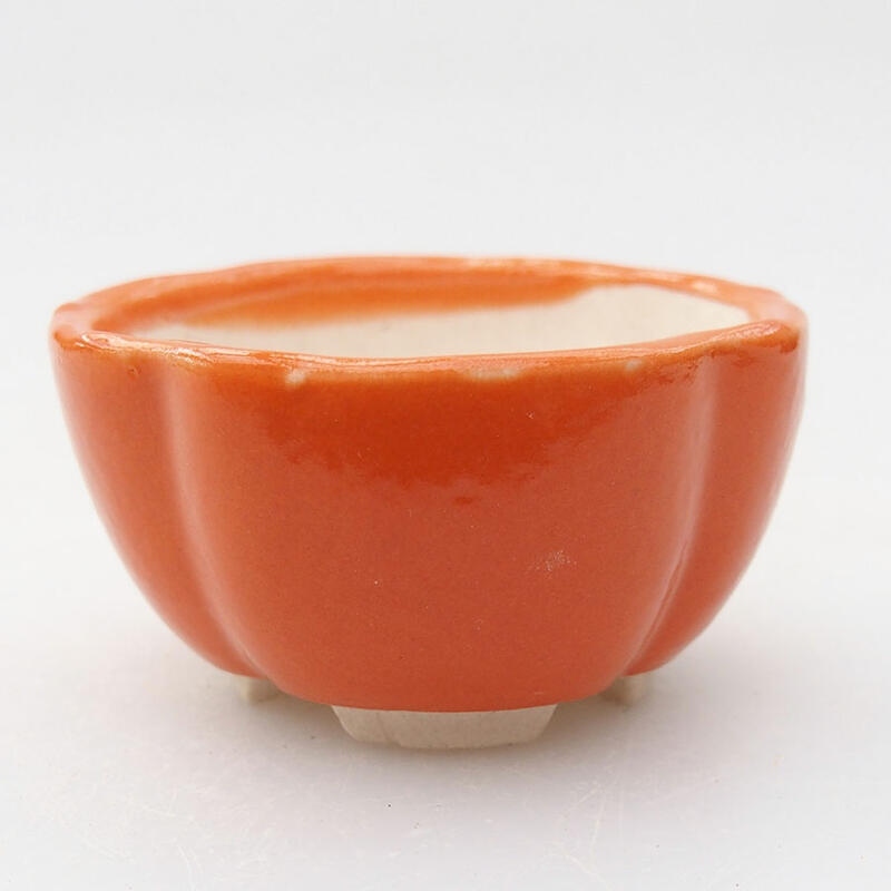 Mini-Bonsaischale 4 x 4 x 2,5 cm, Farbe Orange