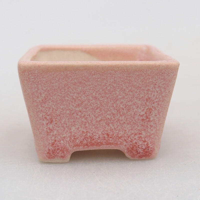 Mini-Bonsaischale 4 x 4 x 2,5 cm, Farbe rosa