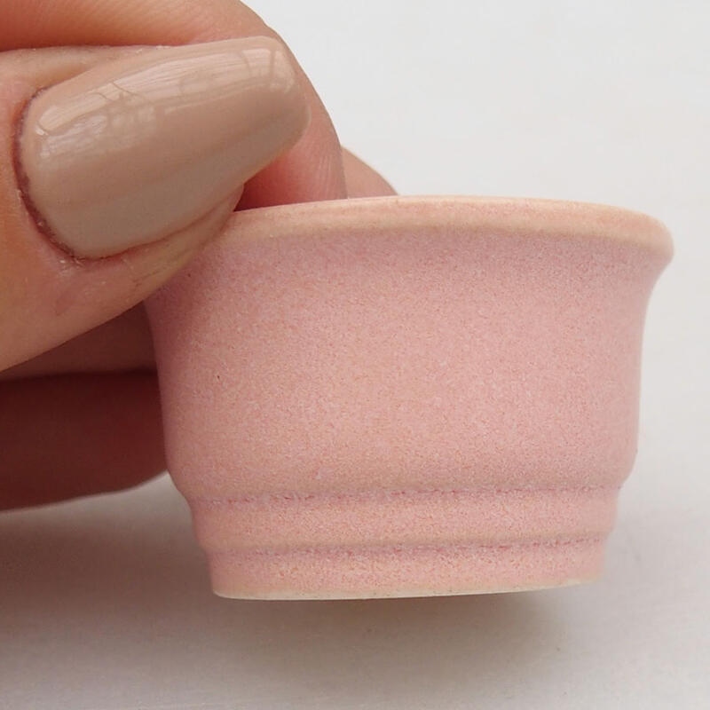 Mini-Bonsaischale 4 x 4 x 2,5 cm, Farbe rosa