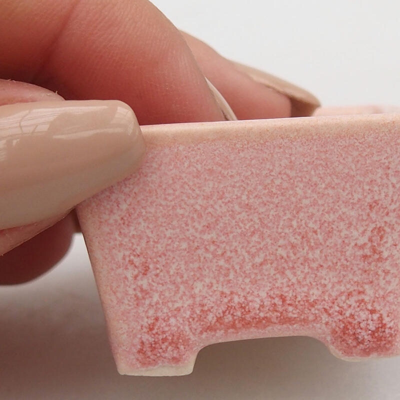 Mini-Bonsaischale 4 x 4 x 2,5 cm, Farbe rosa