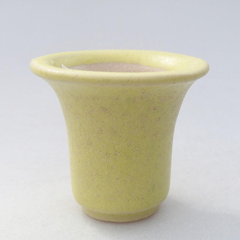 Mini-Bonsaischale 4 x 4 x 3,5 cm, Farbe gelb