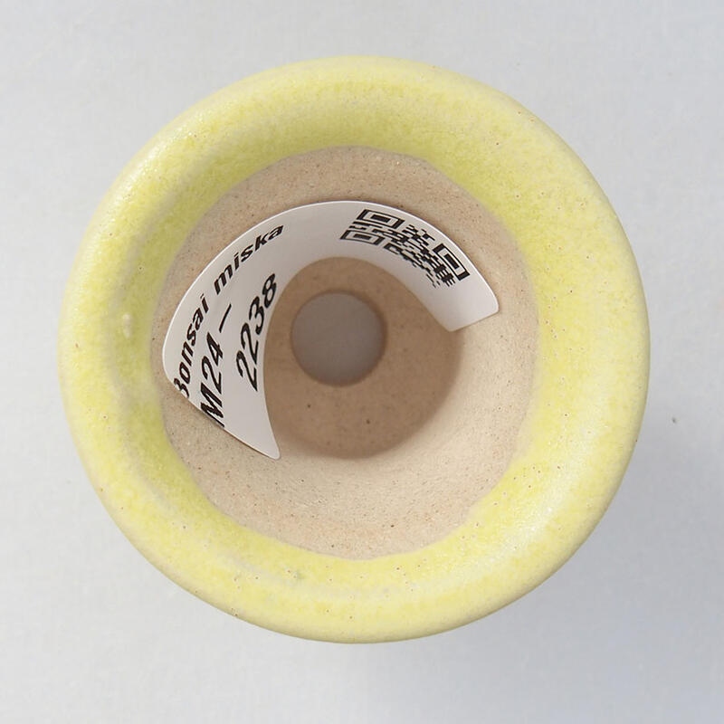 Mini-Bonsaischale 4 x 4 x 3,5 cm, Farbe gelb
