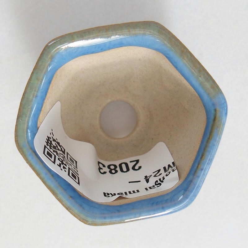Mini-Bonsaischale 4 x 4 x 3 cm, Farbe blau