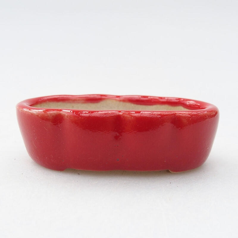 Mini-Bonsaischale 5,5 x 3 x 2 cm, Farbe Rot
