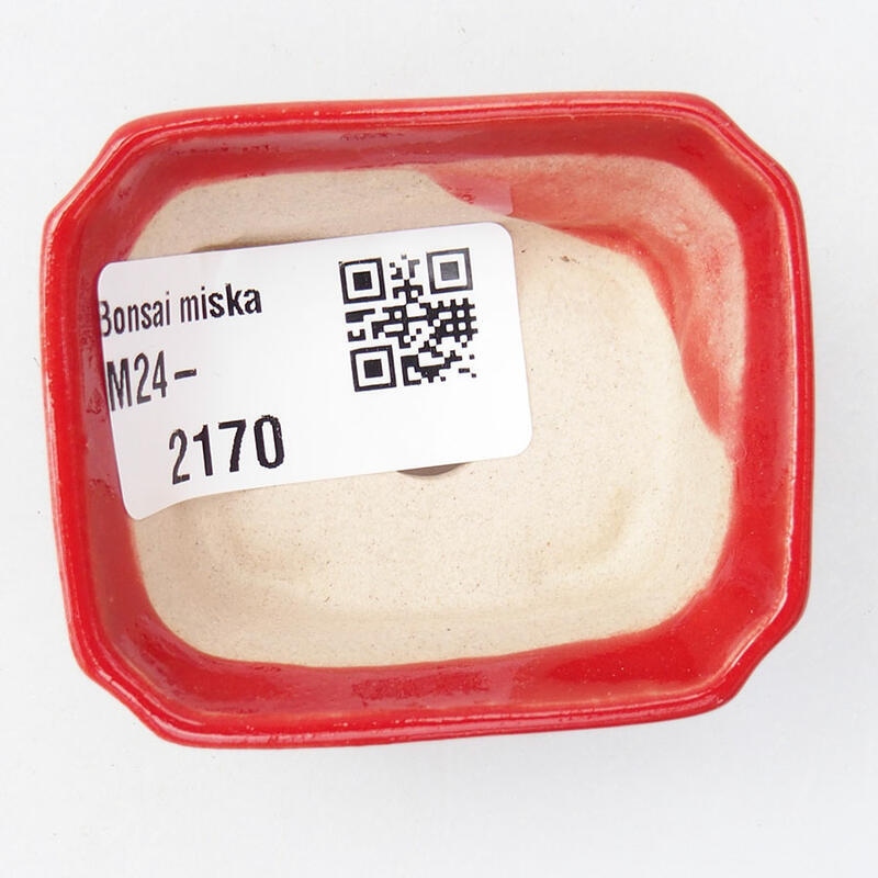 Mini-Bonsaischale 5,5 x 4,5 x 2 cm, Farbe Rot