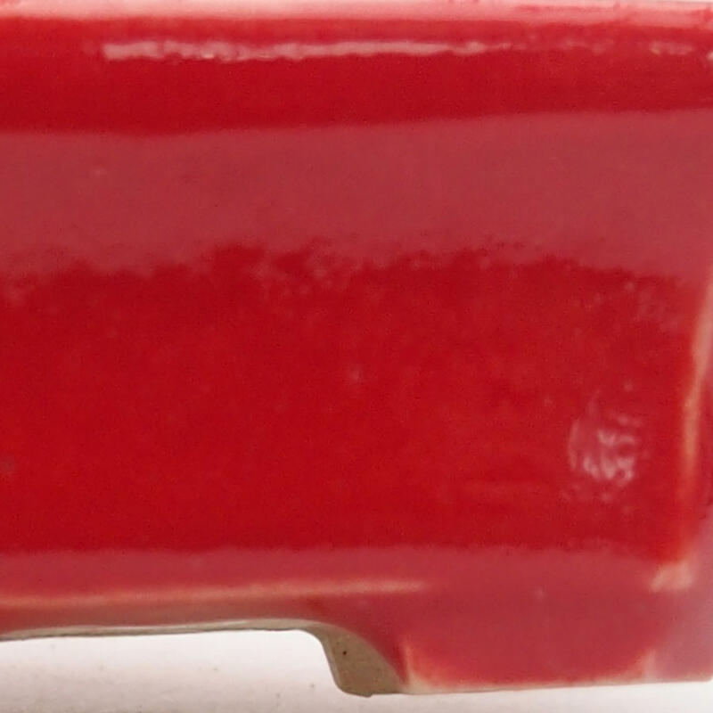 Mini-Bonsaischale 5,5 x 4,5 x 2 cm, Farbe Rot