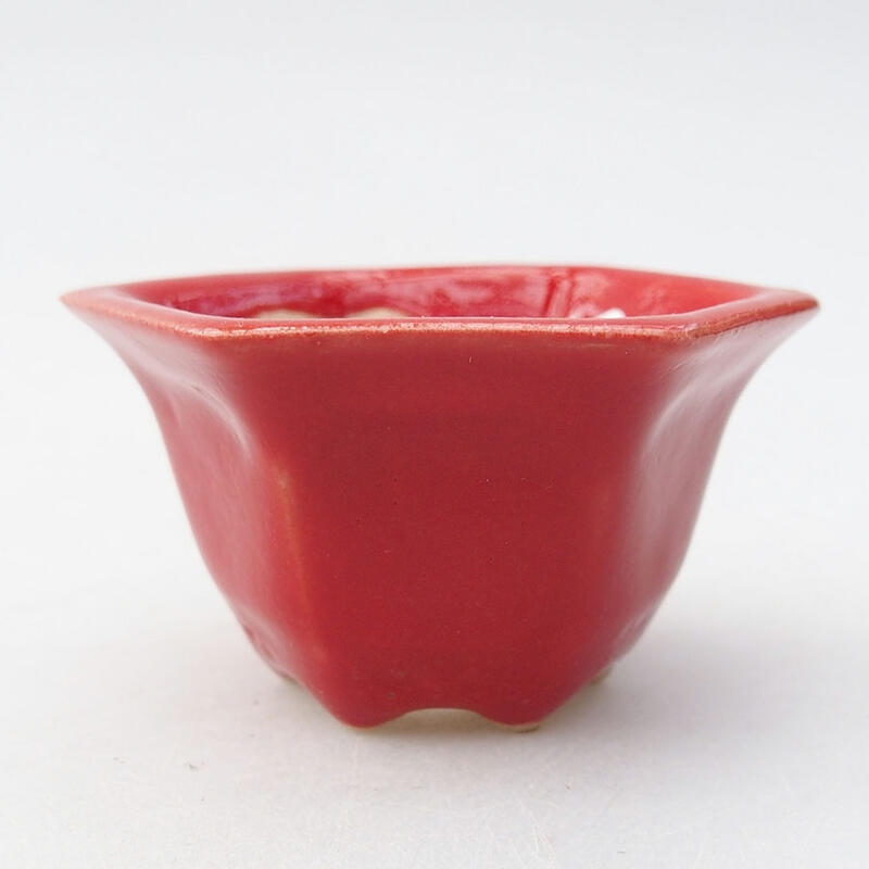 Mini-Bonsaischale 5,5 x 4,5 x 3 cm, Farbe Rot