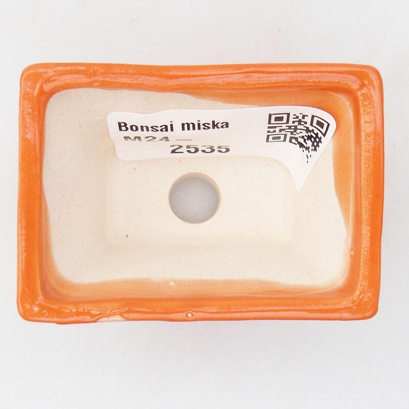 Mini-Bonsaischale 5,5 x 4 x 3 cm, Farbe Orange