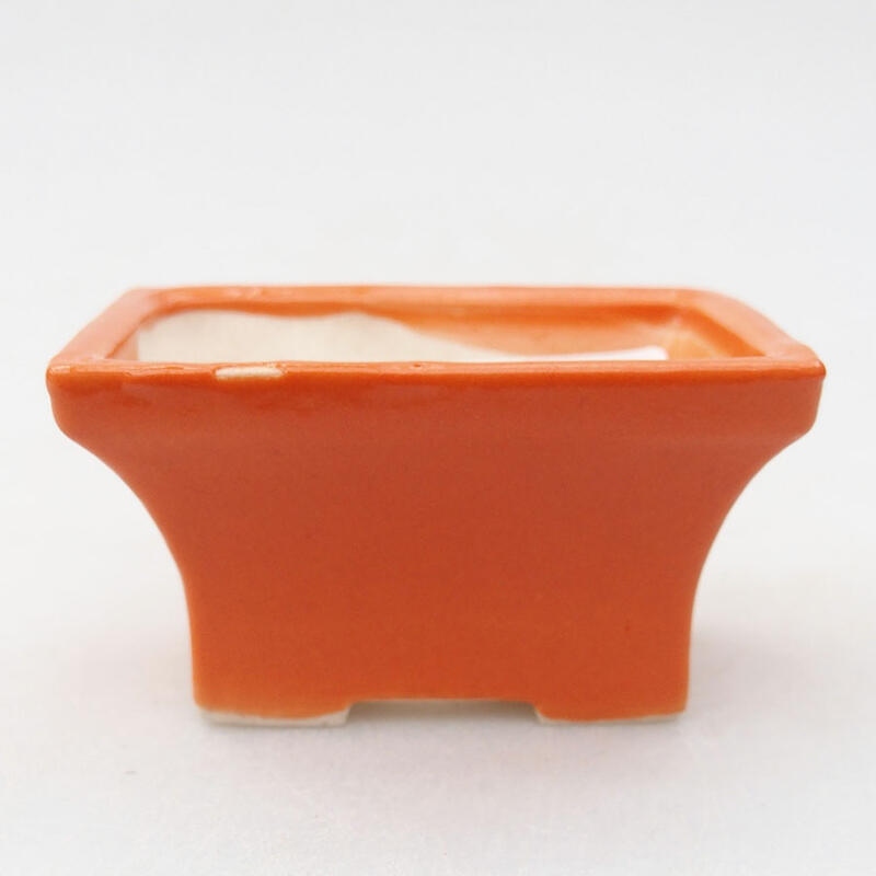 Mini-Bonsaischale 5,5 x 4 x 3 cm, Farbe Orange