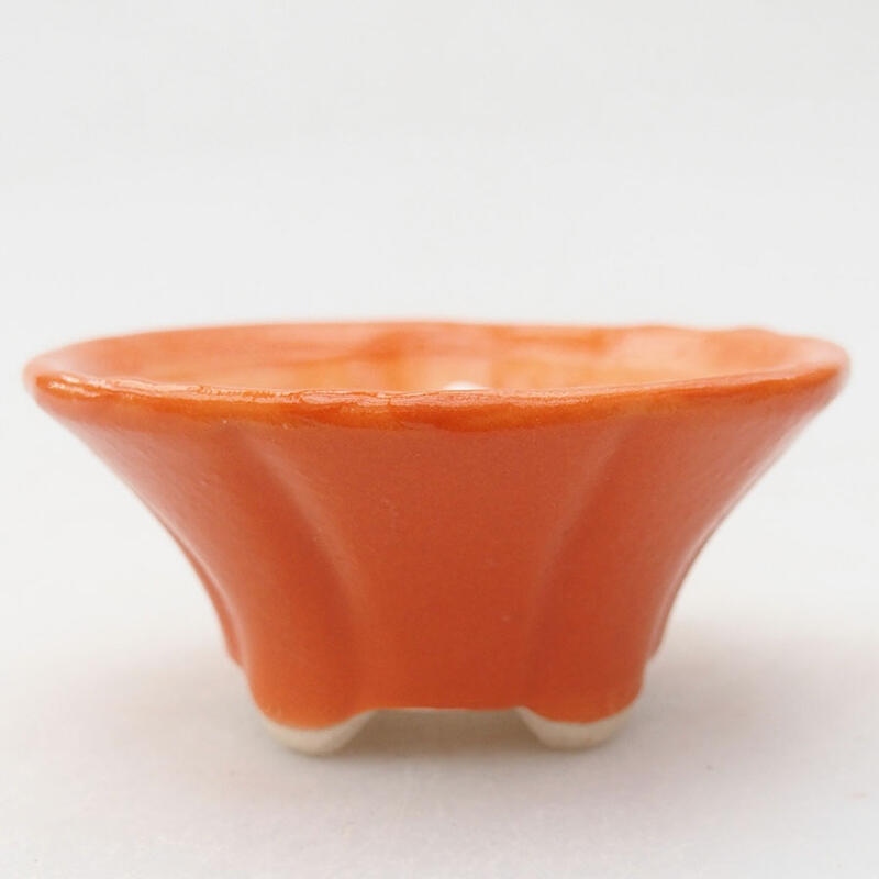 Mini-Bonsaischale 5,5 x 5,5 x 2,5 cm, Farbe Orange