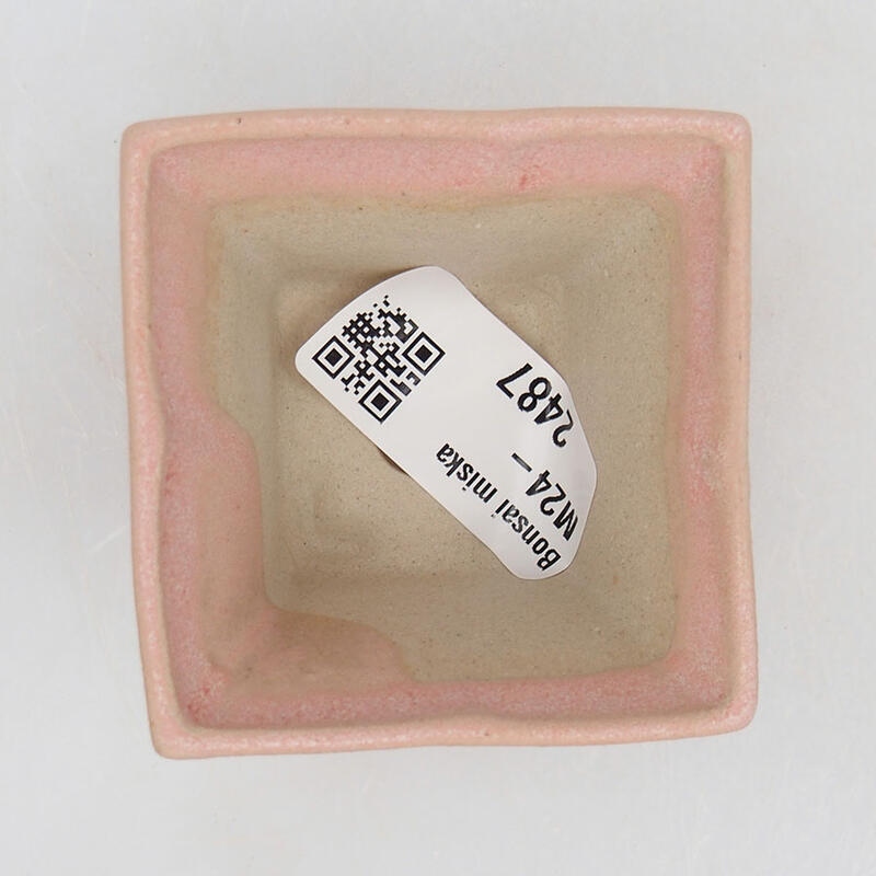 Mini-Bonsaischale 5,5 x 5,5 x 3,5 cm, Farbe rosa