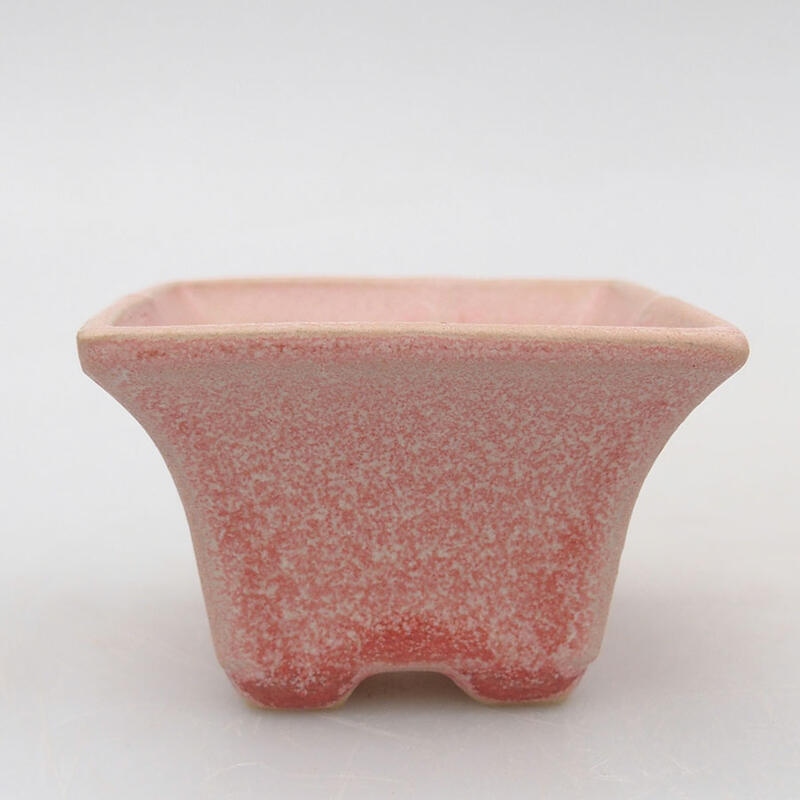 Mini-Bonsaischale 5,5 x 5,5 x 3,5 cm, Farbe rosa