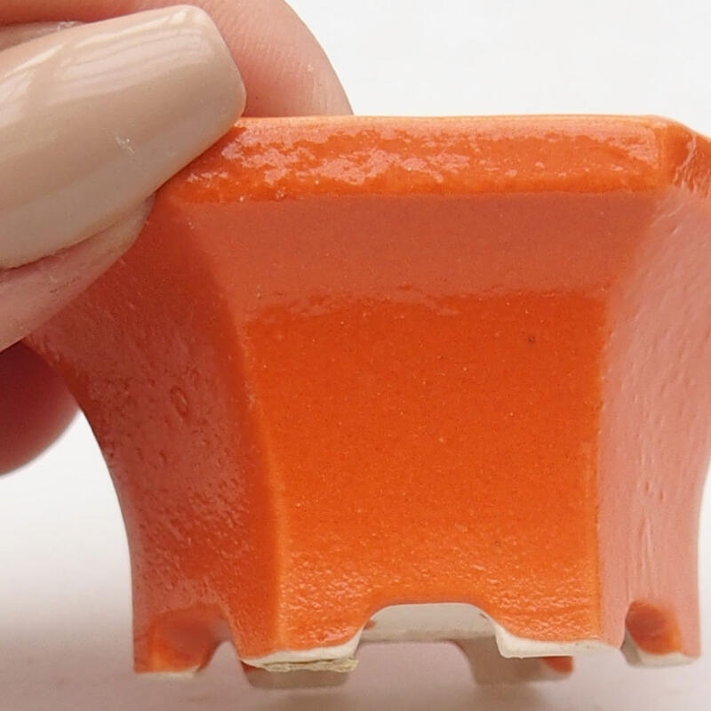 Mini-Bonsaischale 5,5 x 5 x 3 cm, Farbe Orange