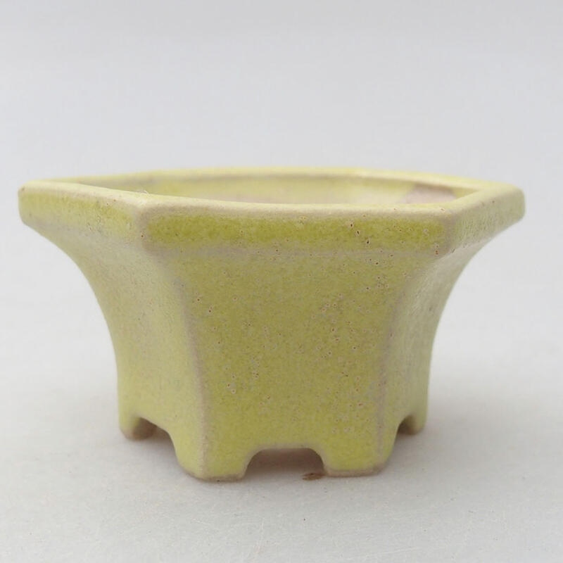 Mini-Bonsaischale 5 x 5 x 2,5 cm, Farbe gelb