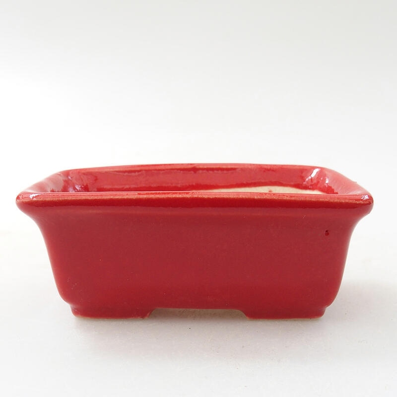 Mini-Bonsaischale 6,5 x 4 x 2,5 cm, Farbe Rot