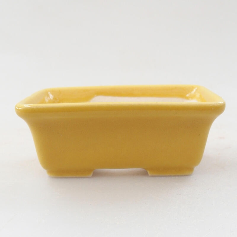 Mini-Bonsaischale 6,5 x 4 x 2,5 cm, Farbe gelb