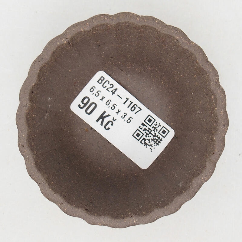 Mini-Bonsaischale 6,5 x 6,5 x 4 cm, Farbe brauner Ocker