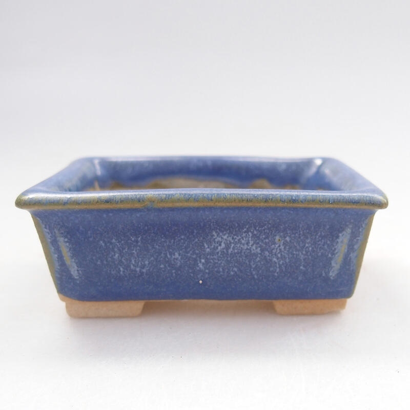 Mini-Bonsaischale 6 x 5 x 2,5 cm, Farbe blau