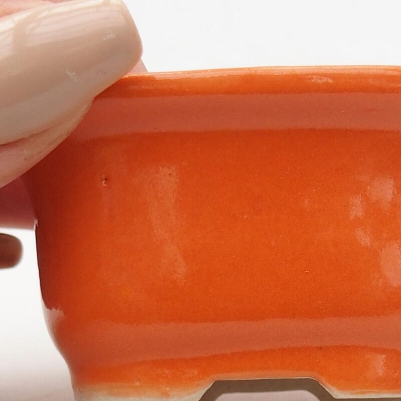 Mini-Bonsaischale 6 x 5 x 3 cm, Farbe Orange
