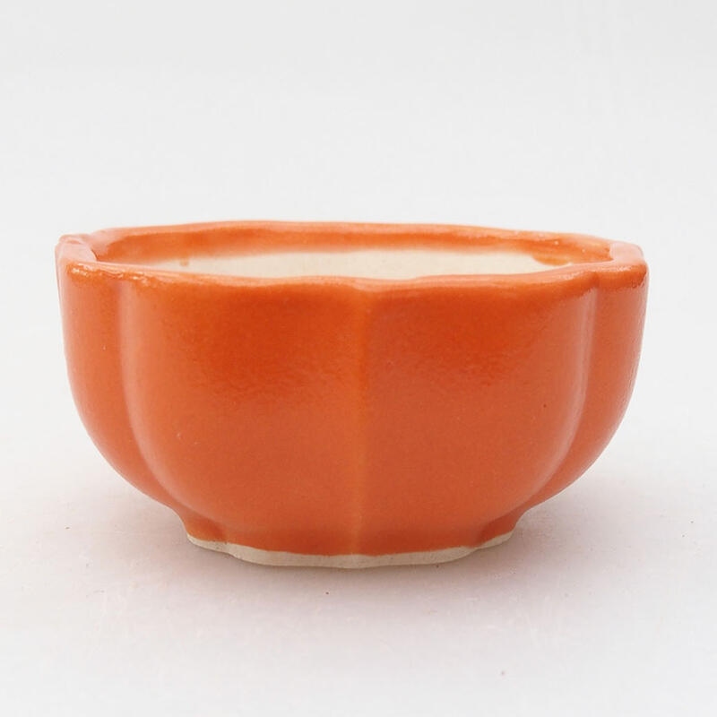 Mini-Bonsaischale 6 x 6 x 3 cm, Farbe Orange