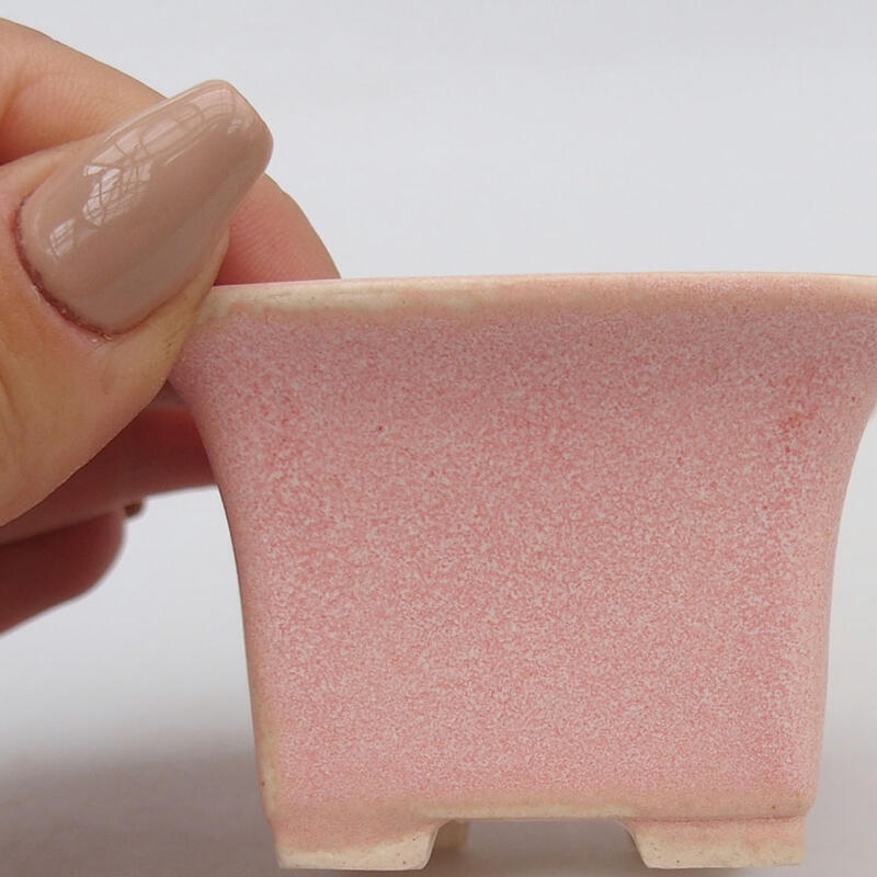 Mini-Bonsaischale 6 x 6 x 4 cm, Farbe rosa