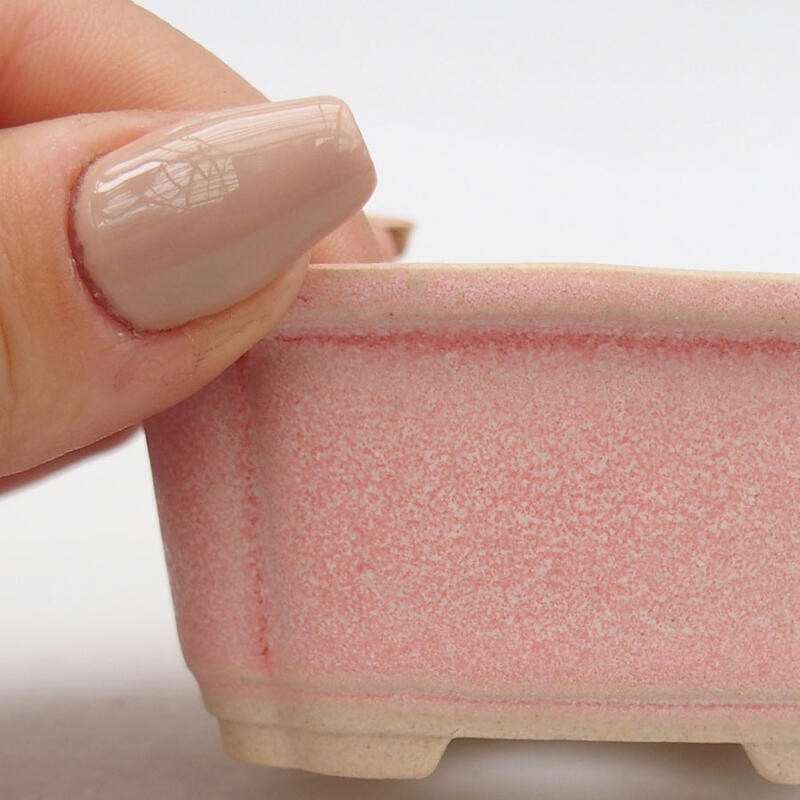 Mini-Bonsaischale 7,5 x 7 x 3,5 cm, Farbe rosa