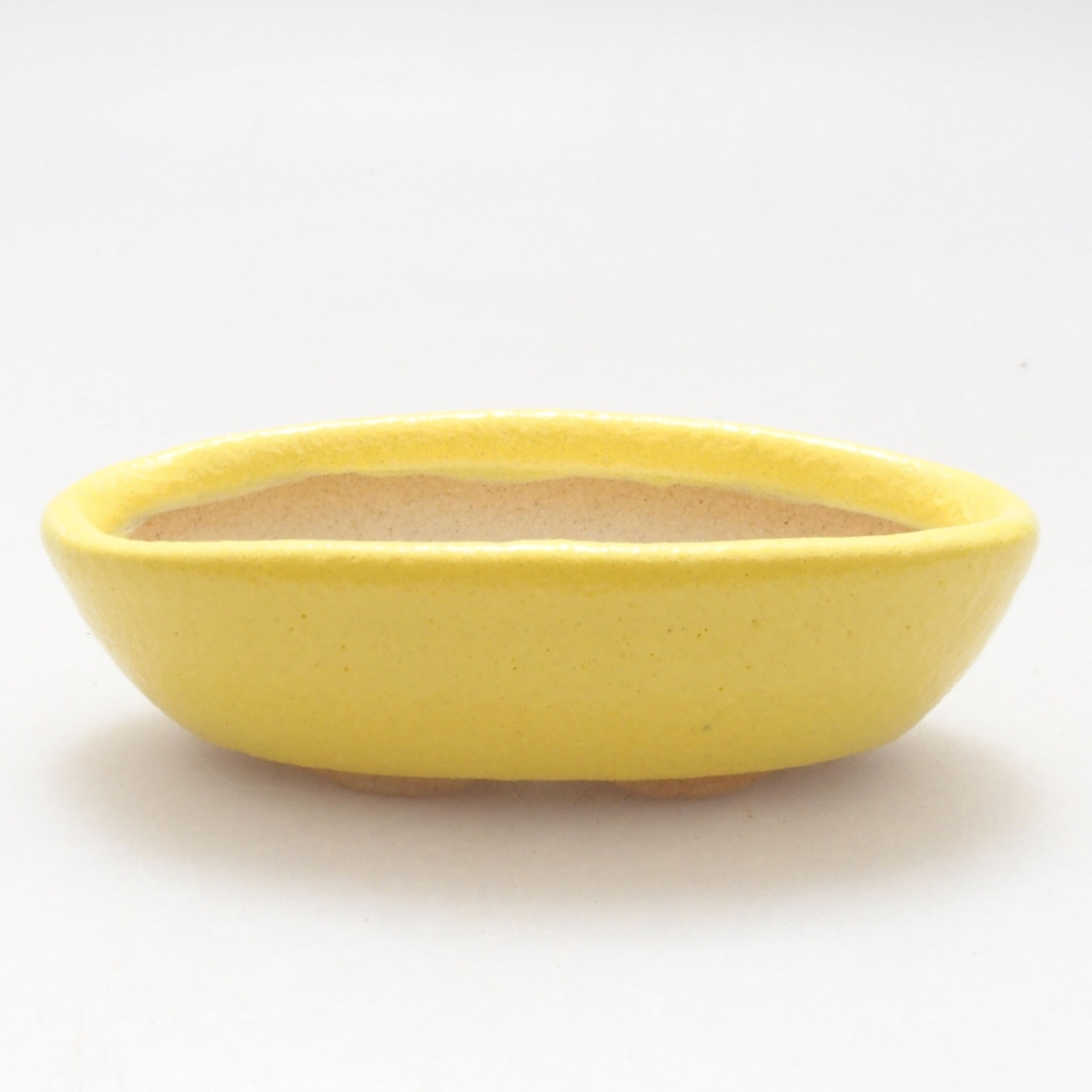 Keramik Bonsai Schale 6,5 x 3,5 x 2 cm, gelb
