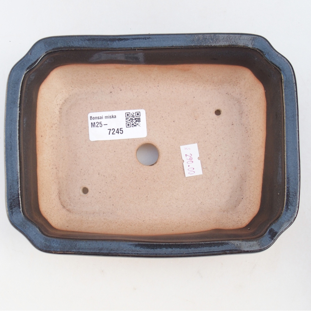 Bonsaischale aus Keramik 18 x 13,5 x 5 cm, Farbe schwarz