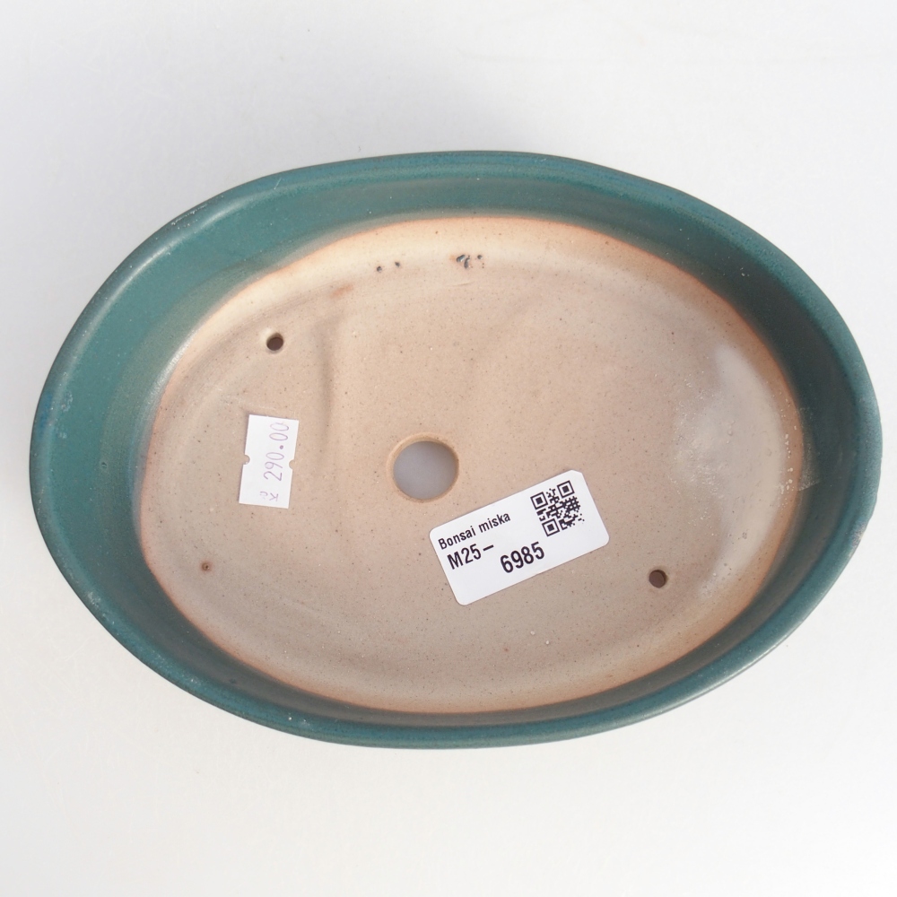 Bonsaischale aus Keramik 18,5 x 13 x 4,5 cm, Farbe blau