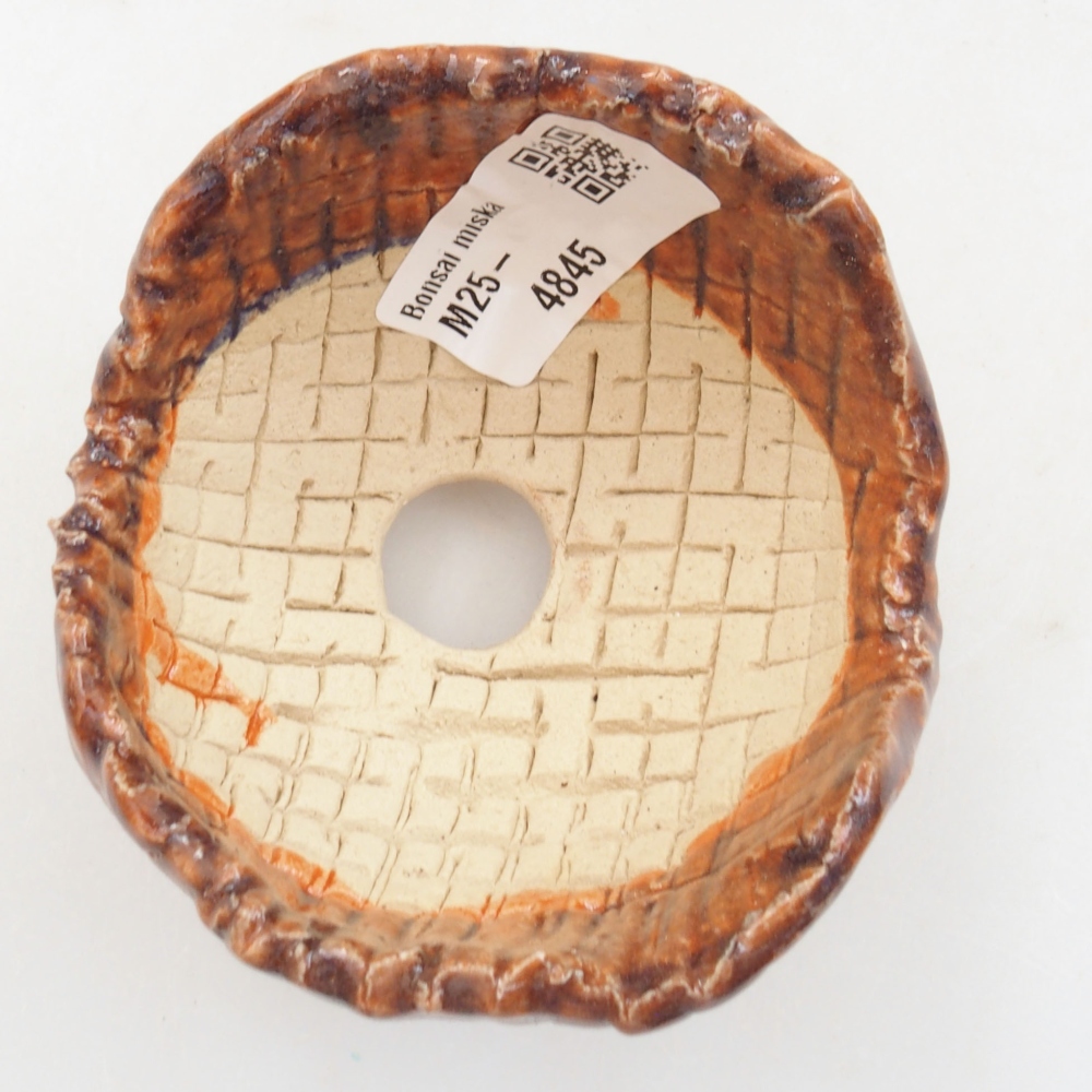 Keramikschale 7,5 x 7 x 6 cm, Farbe braun