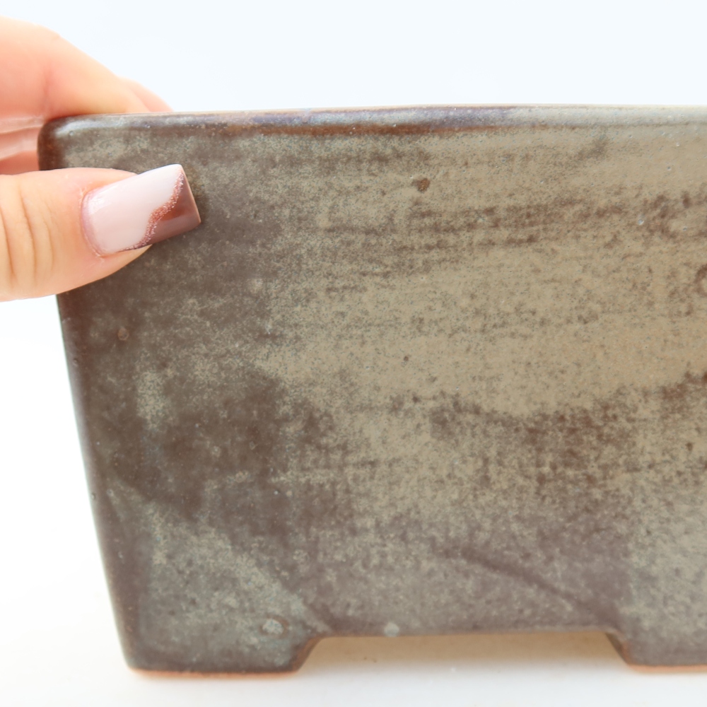Keramik-Bonsai-Schale 15,5 x 15,5 x 11 cm, Farbe: braun