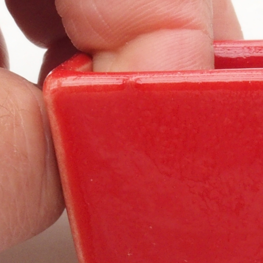 Mini-Bonsaischale  3,5 x 3,5 x 3 cm, Farbe rot