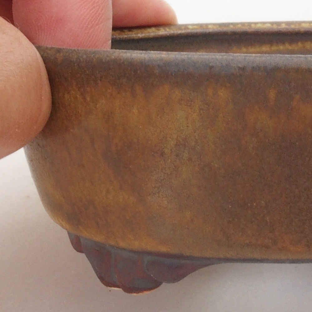 Bonsaischale aus Keramik 9 x 8 x 3,5 cm, Farbe braun