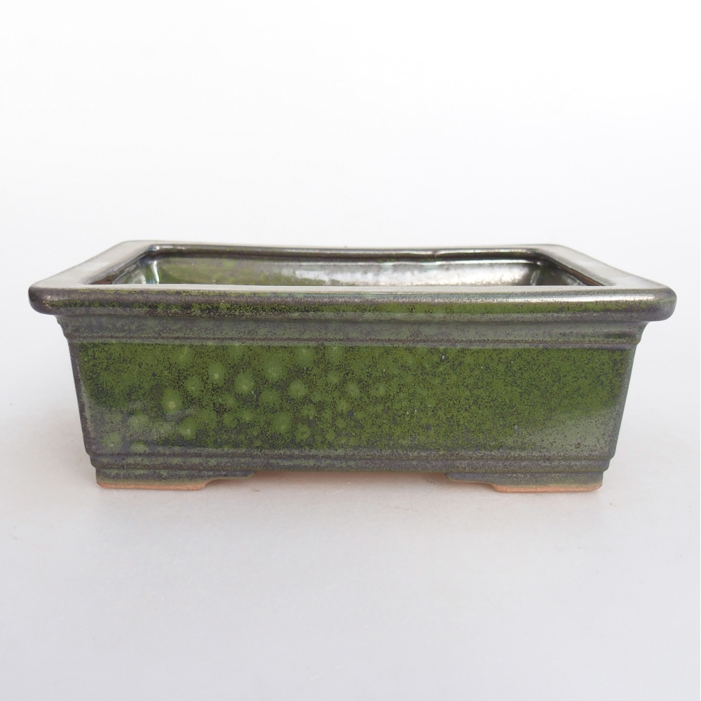 Bonsaischale aus Keramik 16 x 12 x 6 cm, grün