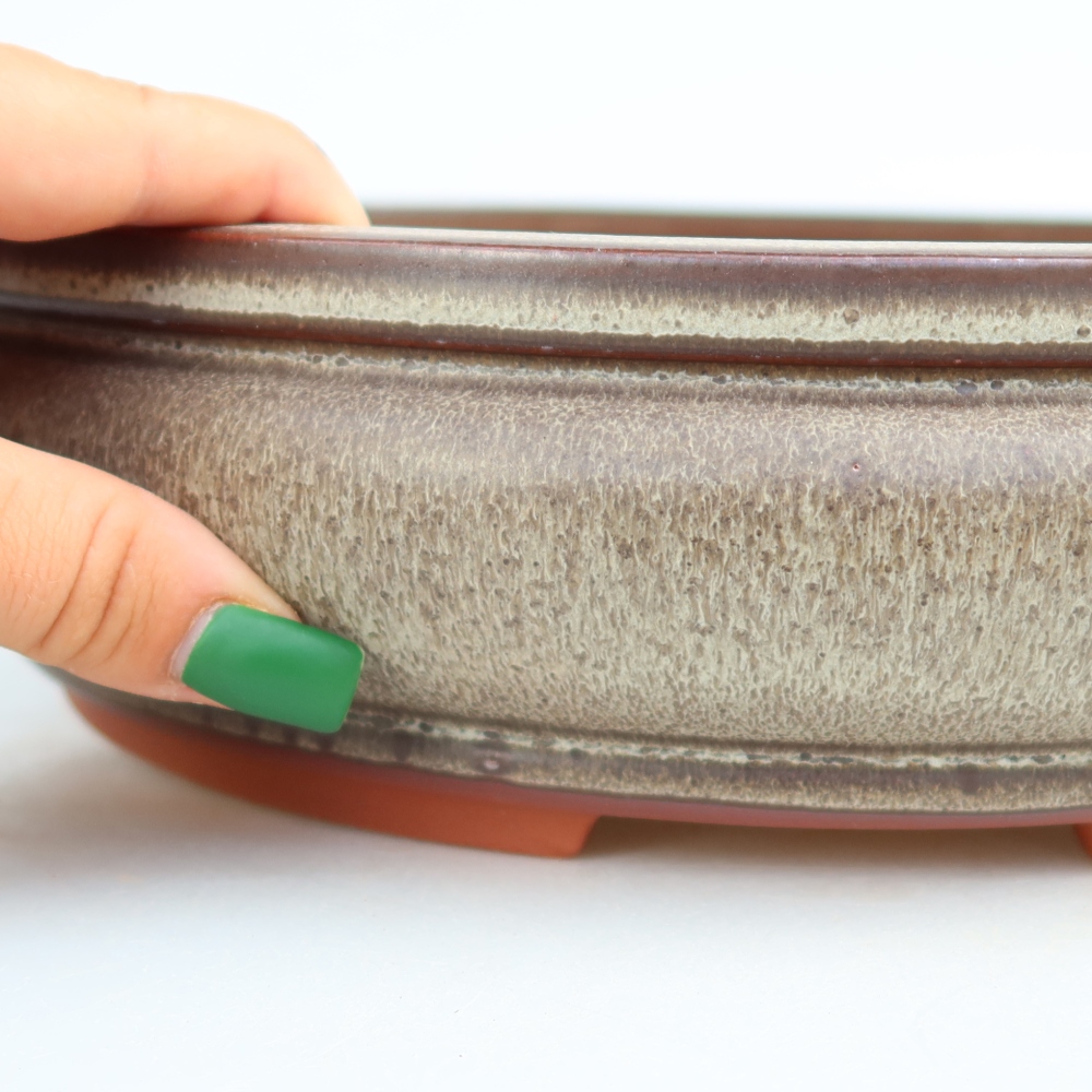 Keramikschale  27 x 27 x 7,5 cm, Farbe: Braun