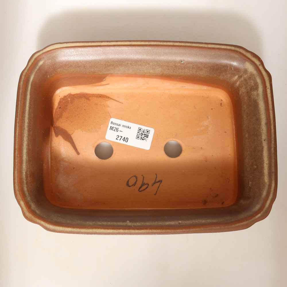Keramikschale  20 x 15,5 x 5,5 cm, Farbe: braun