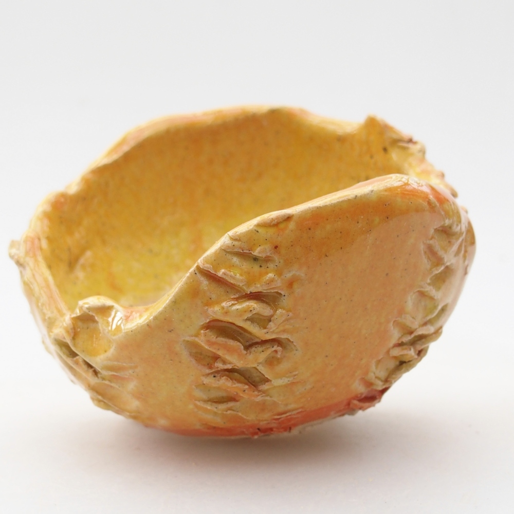 Keramikschale 8,5 x 8,5 x 6 cm , gelb