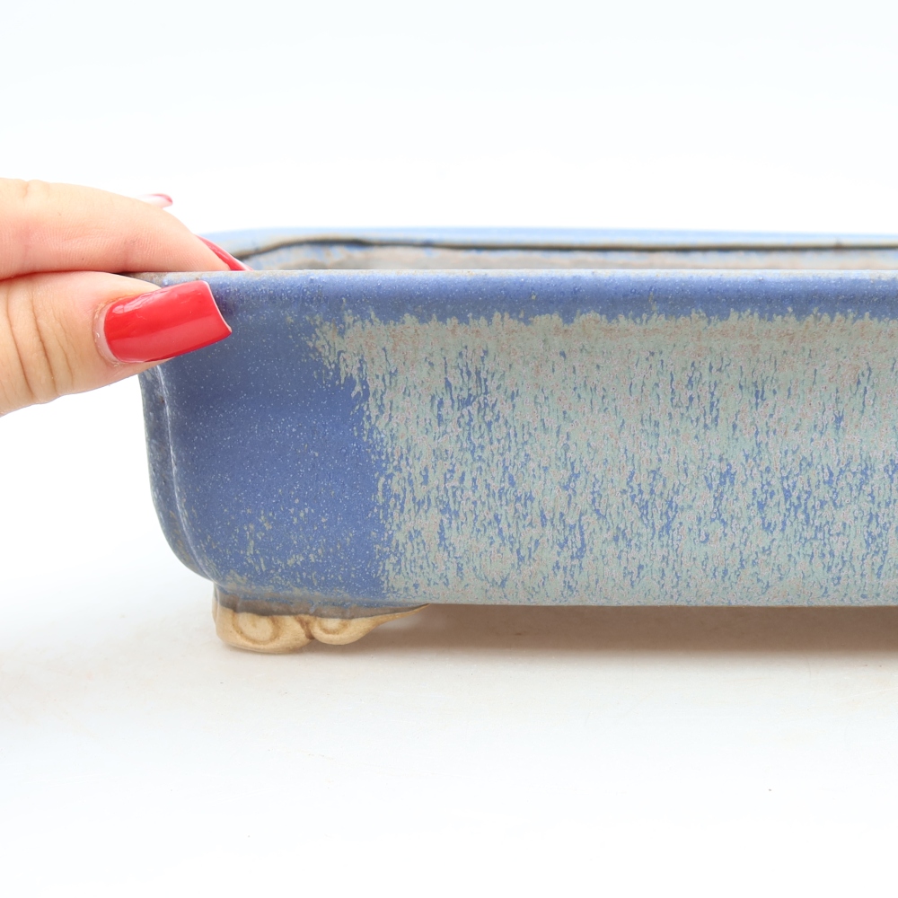 Keramik-Bonsai-Schale 25 x 20,5 x 7,5 cm, Farbe: Blau