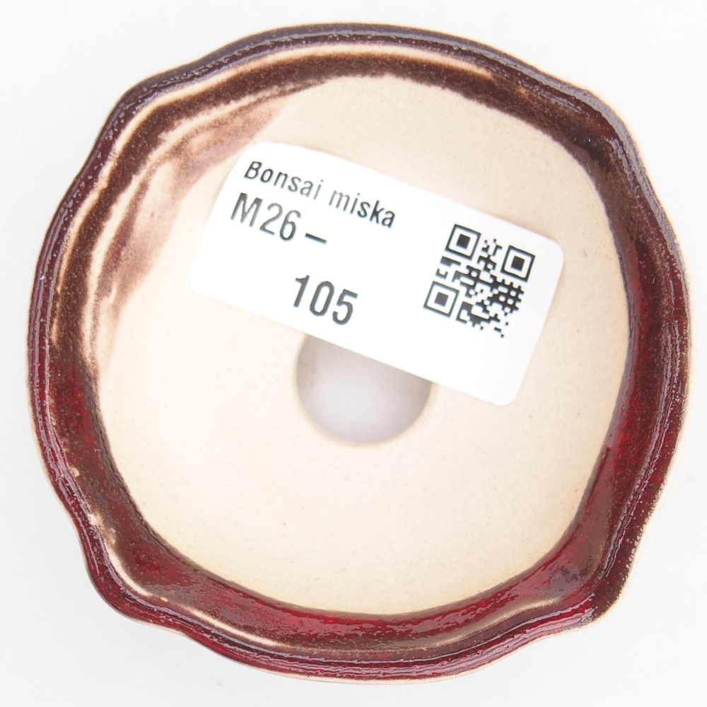 Mini-Bonsaischale 6,5 x 6,5 x 3 cm, Farbe rot