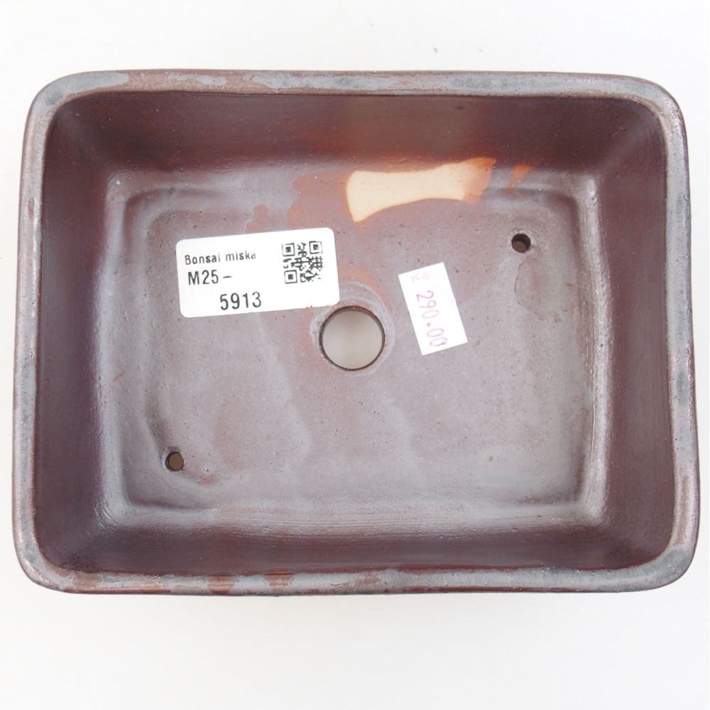 Keramik-Bonsaischale 14,5 x 11 x 5,5 cm, Farbe metallische